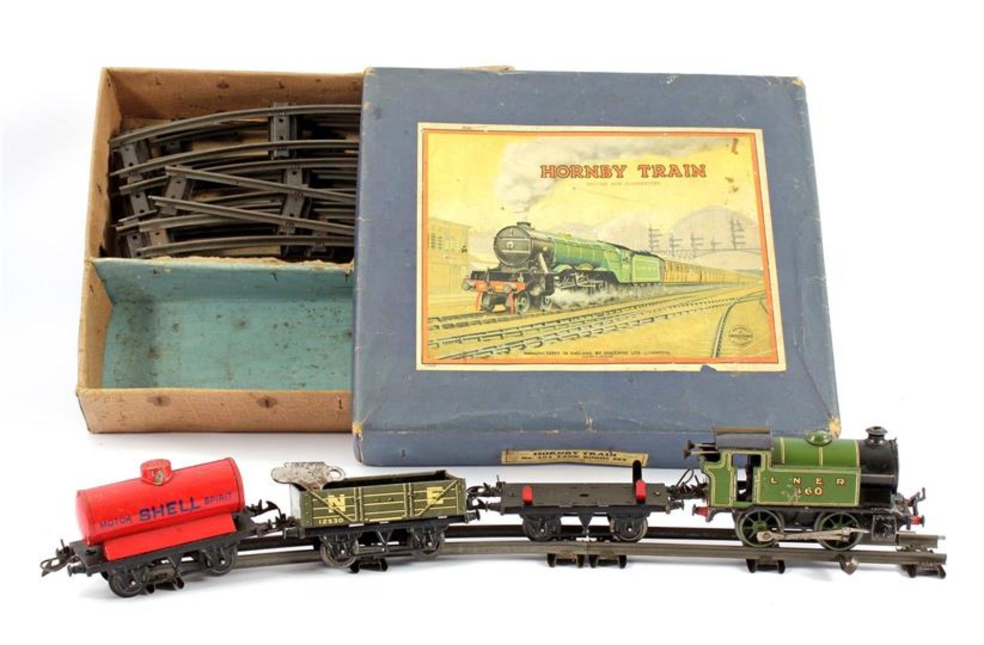 Meccano Hornby Train no 201 tank goods set in original box