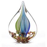 Anonymous, glass decorative object of a drop, 30 cm high