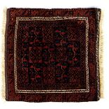 Hand-knotted wool carpet with Oriental decoration Belouch Timuri, 70x70 cm