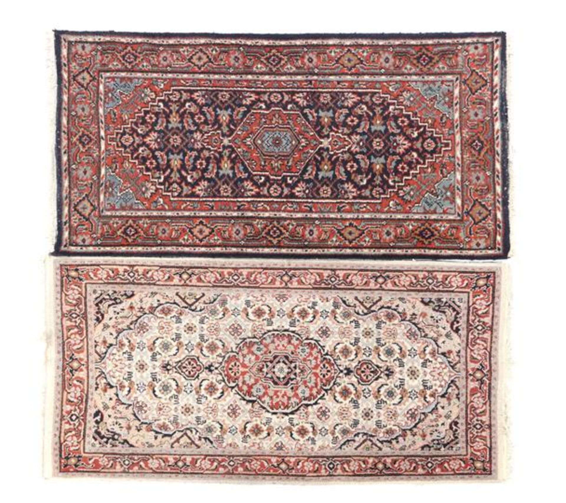 2 Oriental hand-knotted Bidjars 162x92 cm and 163x93 cm