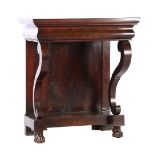 Mahogany veneer 19th century trumeau 83.5 cm high, 73 cm wide, 45.5 cm deep