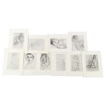 10 various lithographs of posing nude after Henri Matisse, outer size 40x30 cm