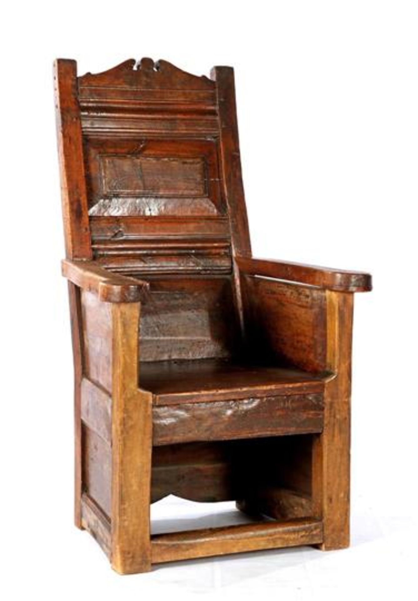 Antique armstoe, model baking chair, Holland ca.1650, 117 cm at the front, 67 cm wide