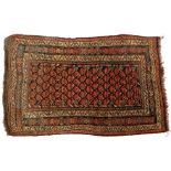 Hand-knotted wool carpet with oriental decor Quchan Kurdi, 156x116 cm