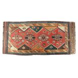 Hand-knotted woolen Gaisjgai Kelim carpet, 300x153 cm