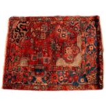 Hand-knotted wool carpet with Oriental decor Nahavand Wagireh, 110x94 cm