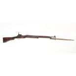 19th century carbine with bayonet, 157 cm (disabled)