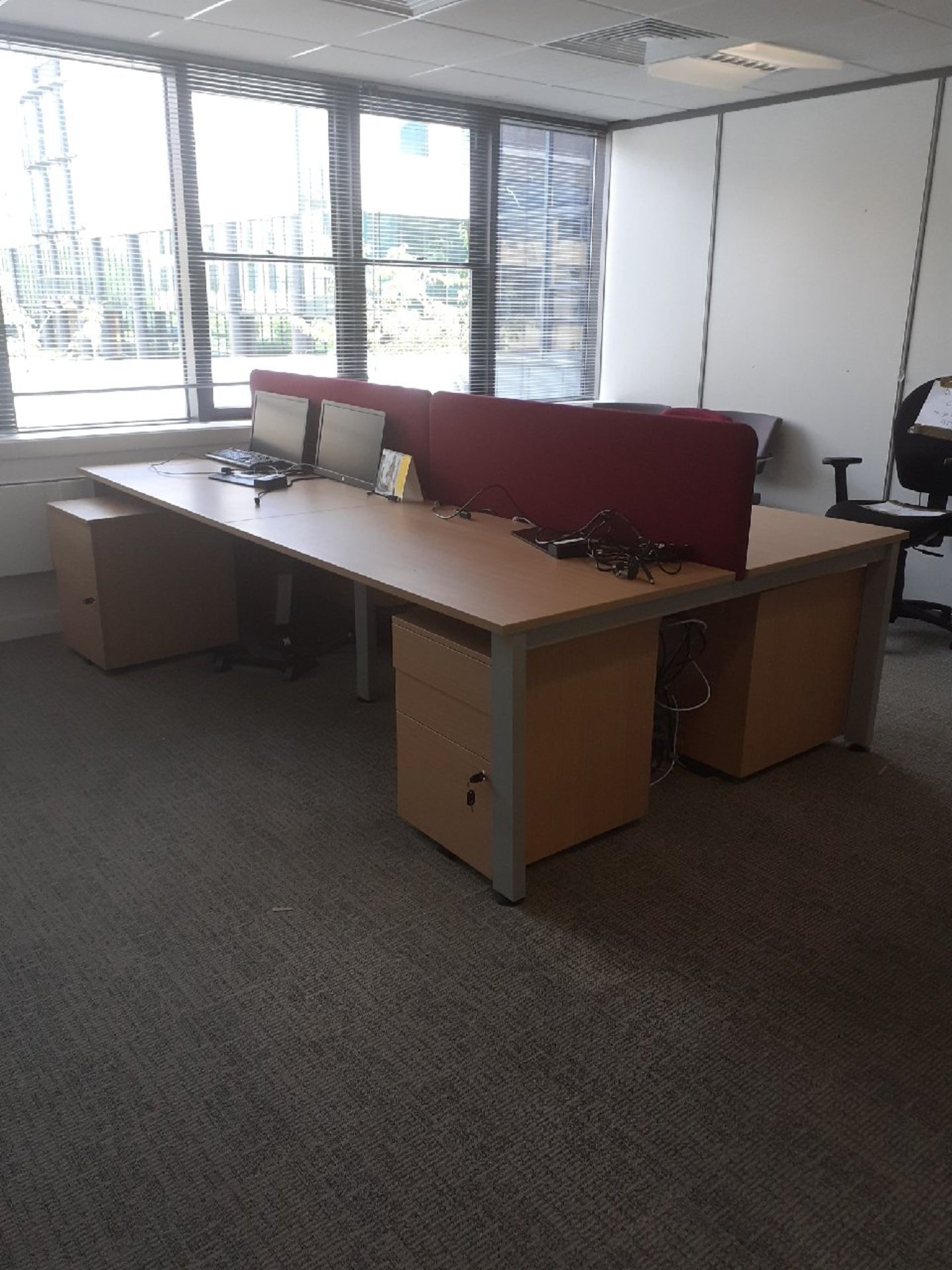22 x Banks of 4 office desk/workstations. - Image 2 of 2