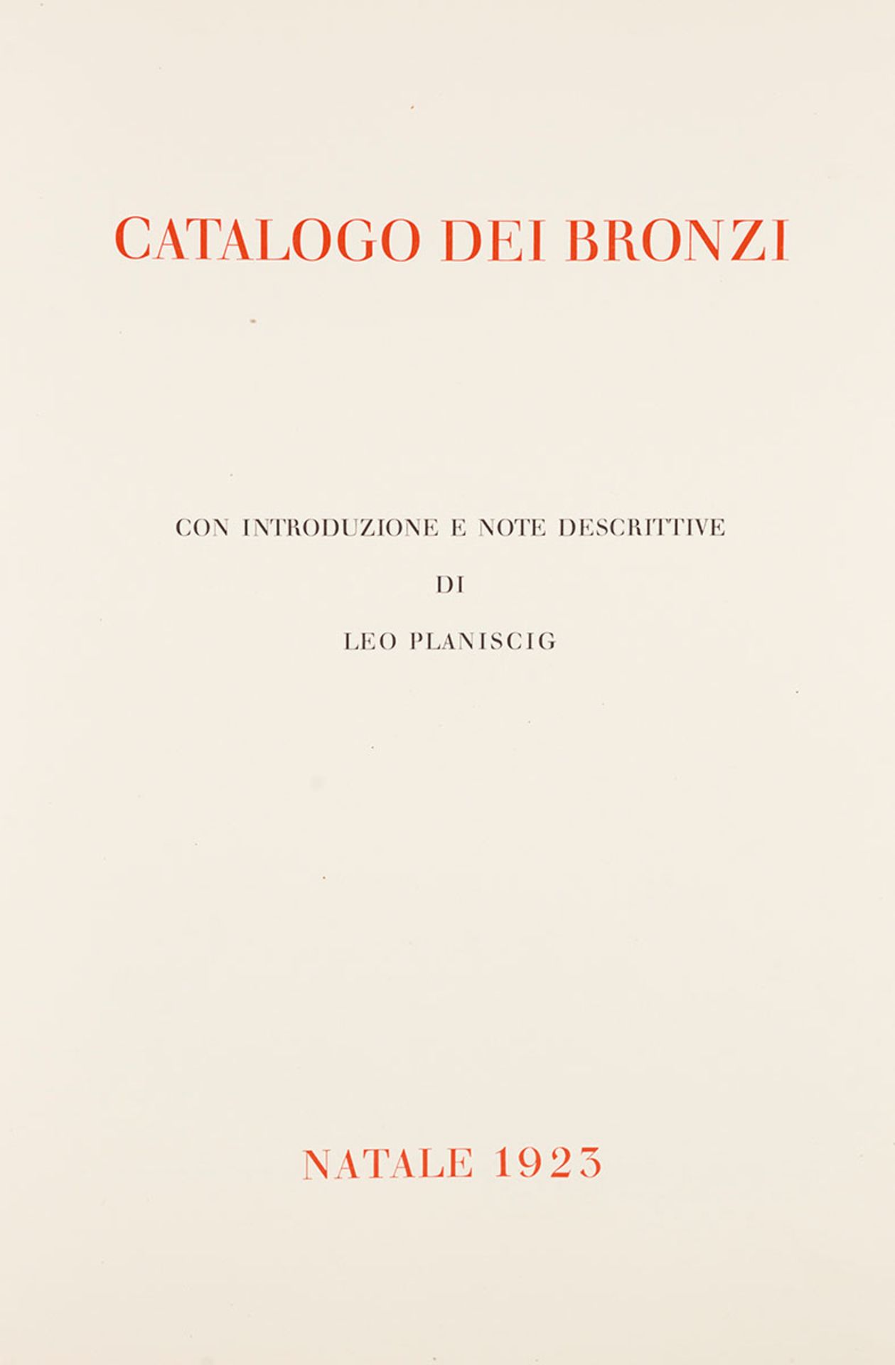 Bronze/Renaissance. – L. Planiscig.