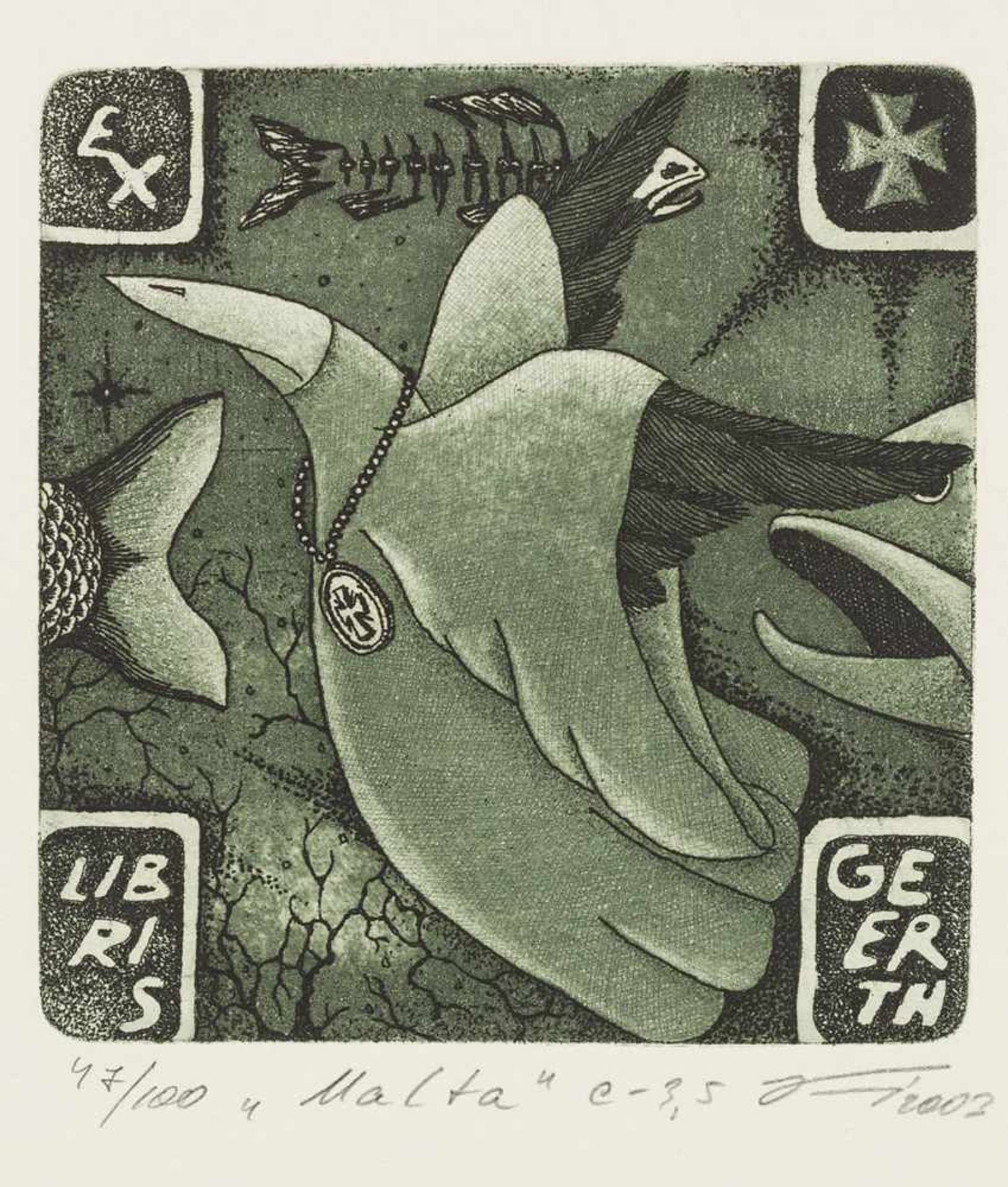 Exlibris. – ex ornithologicis, Sammlung. - Bild 3 aus 3