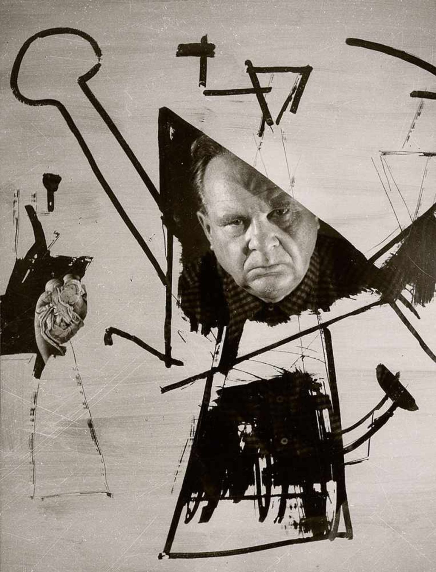 Franz Lazi, 1921-1998 Willi Baumeister, 1949, Abzug um 1965 Papier Agfa, verso Studiostempel und