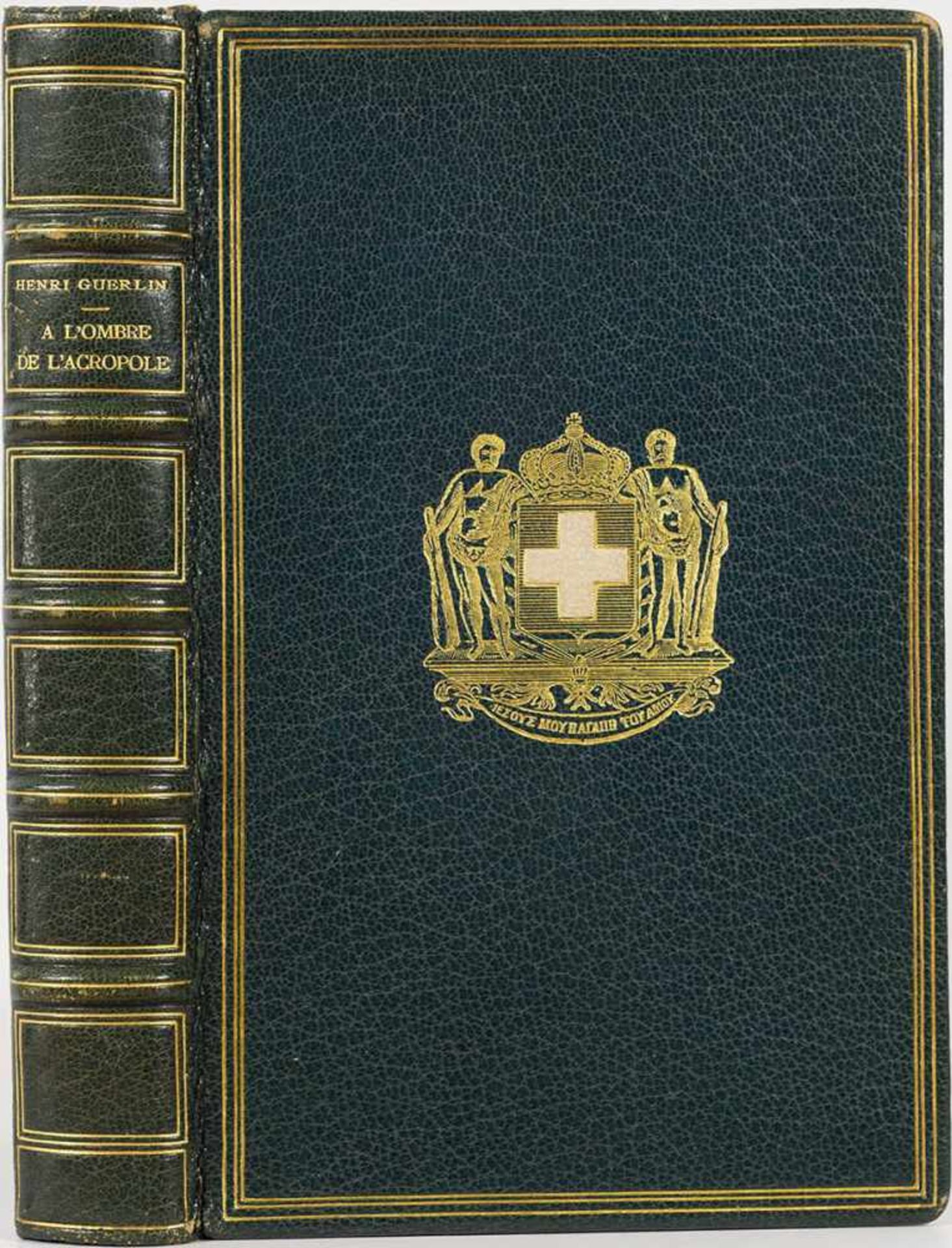 BUCHWESEN. – Einbände. – H. Guerlin. A l’Ombre de l’Acropole. Tours (1909). 284 S., 2 Bll. und 12