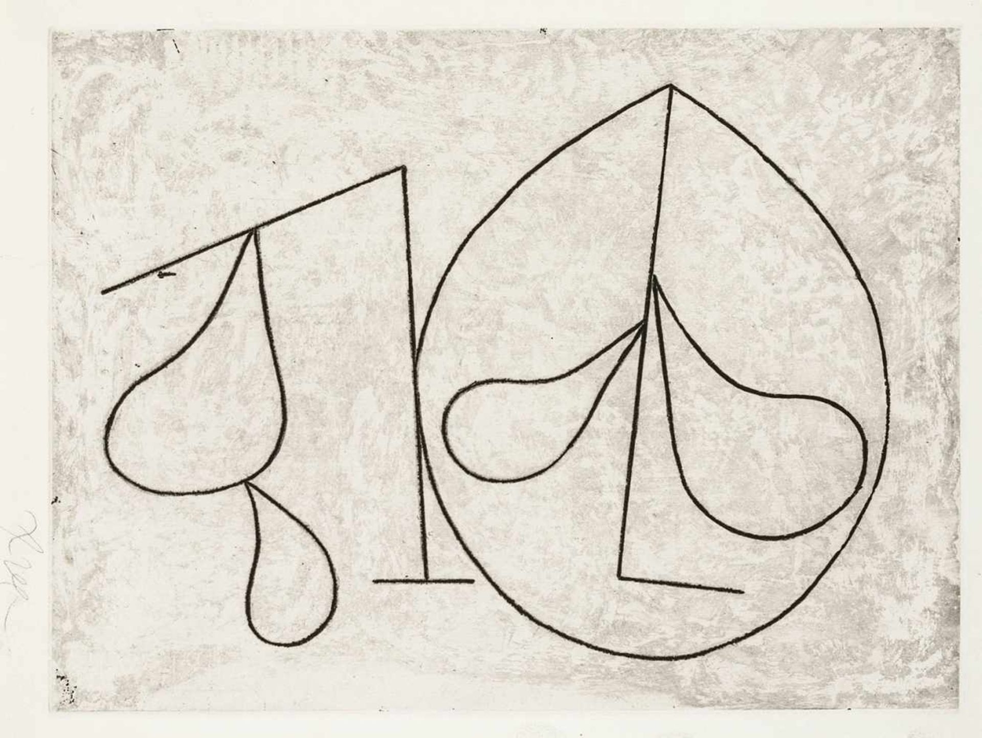 Arp, Hans / Jean "(1887-1966). Mondsand Variante II. Radierung auf Bütten, mit Bleistift signiert.
