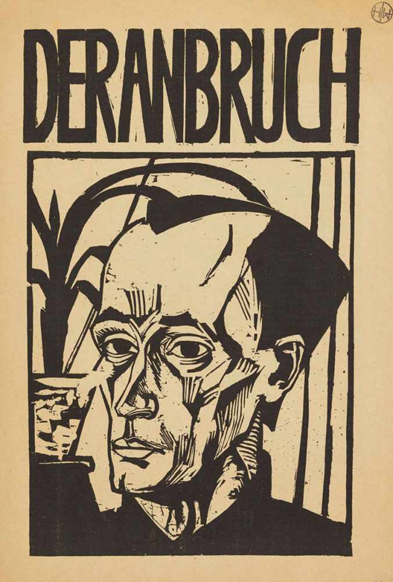 Der Anbruch, "2. Jg., 1919/20, Nr. I, daraus: Erich Heckel, Selbstbildnis, Holzschnitt (Dube 306