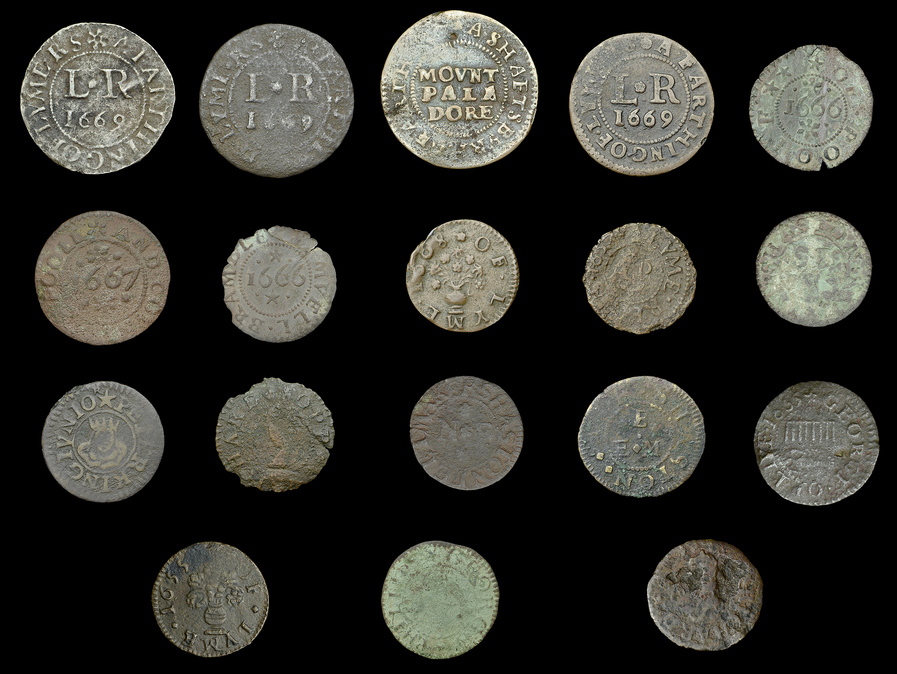 A Collection of 17th Century Tokens formed by a Gentleman Deceased (Part I)