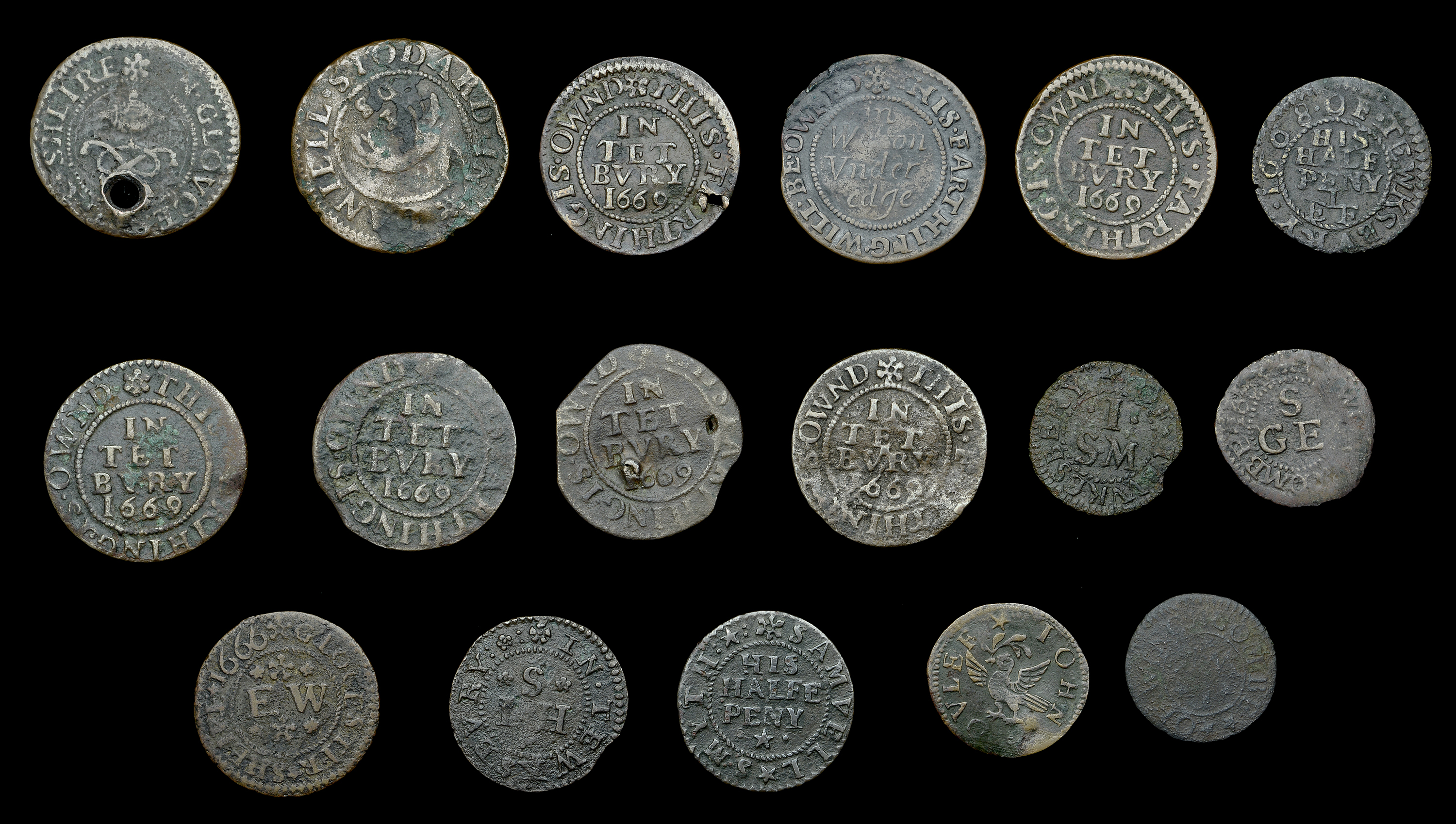 A Collection of 17th Century Tokens formed by a Gentleman Deceased (Part I)