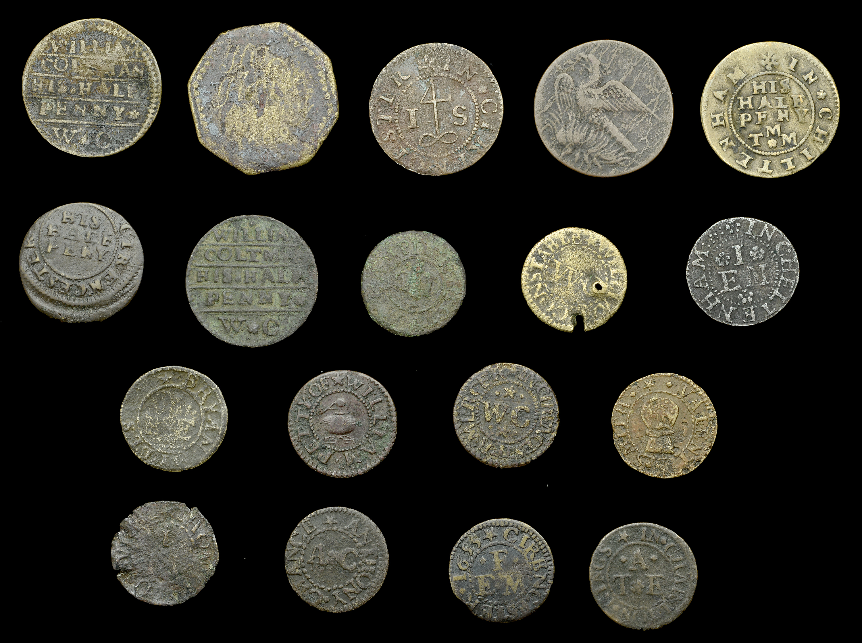 A Collection of 17th Century Tokens formed by a Gentleman Deceased (Part I)