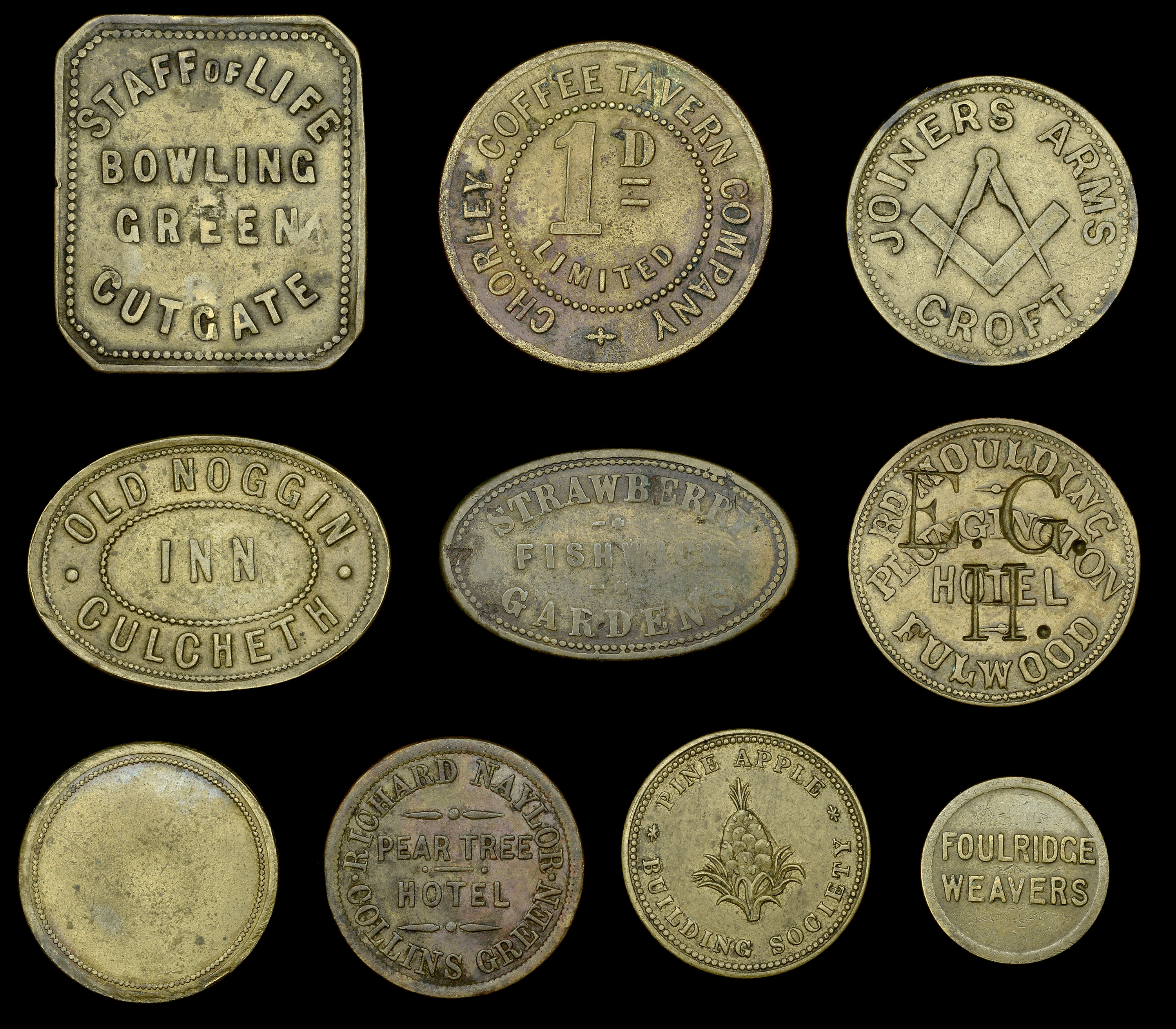 Tokens of Cheshire and Lancashire from the Collection formed by Bob Lyall