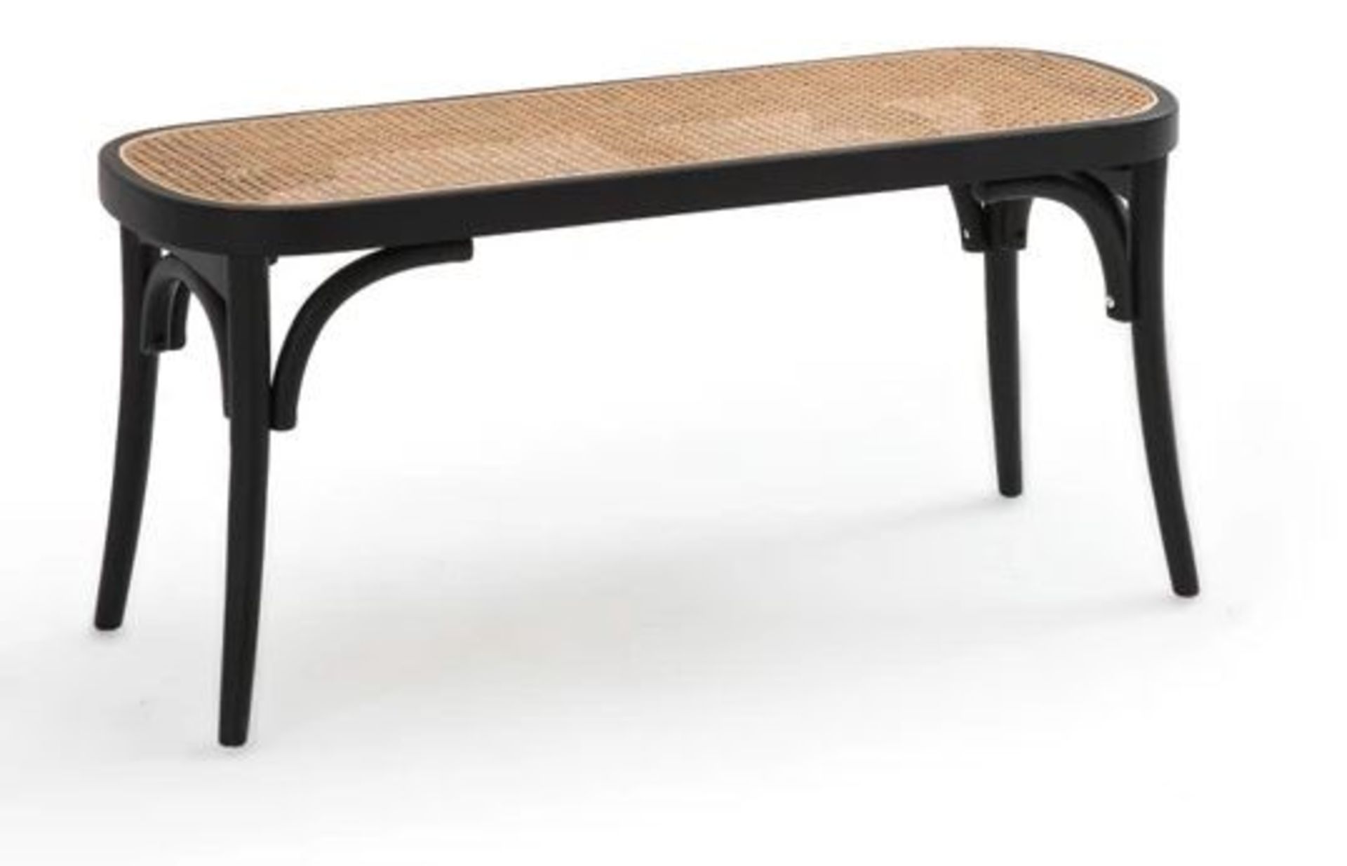 1 GRADE B BOXED DESIGNER CEDAK END OF BED BENCH IN BLACK / RRP £210.00 (PUBLIC VIEWING AVAILABLE)