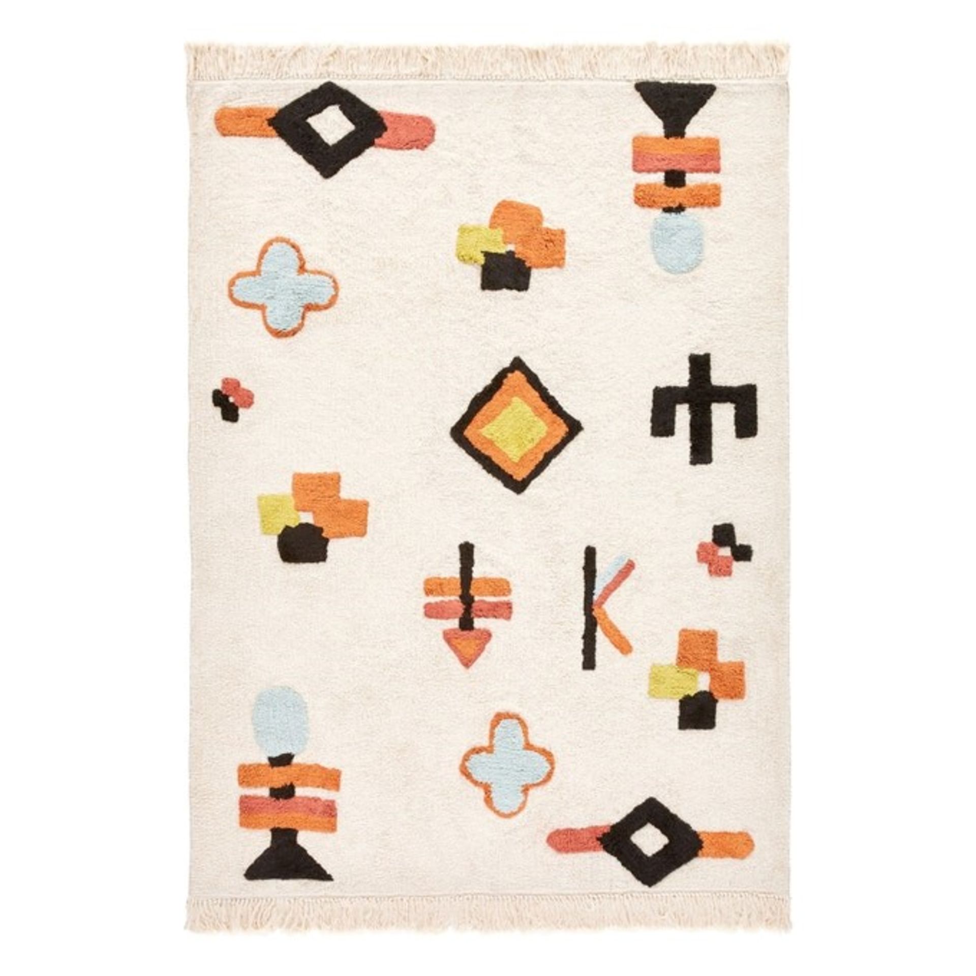 1 GRADE A BAGGED DESIGNER MULTI COLOURED IVICA CHILDS COTTON RUG / 120 X 180CM / RRP £249.00 (PUBLIC