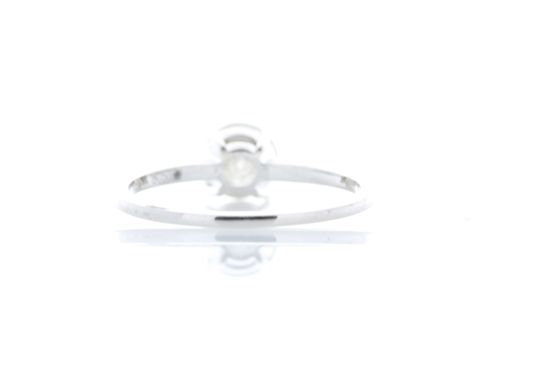 Valued by GIE £12,955.00 - 18ct White Gold Single Stone Prong Set With Stone Set Shoulders Diamond - Image 3 of 5