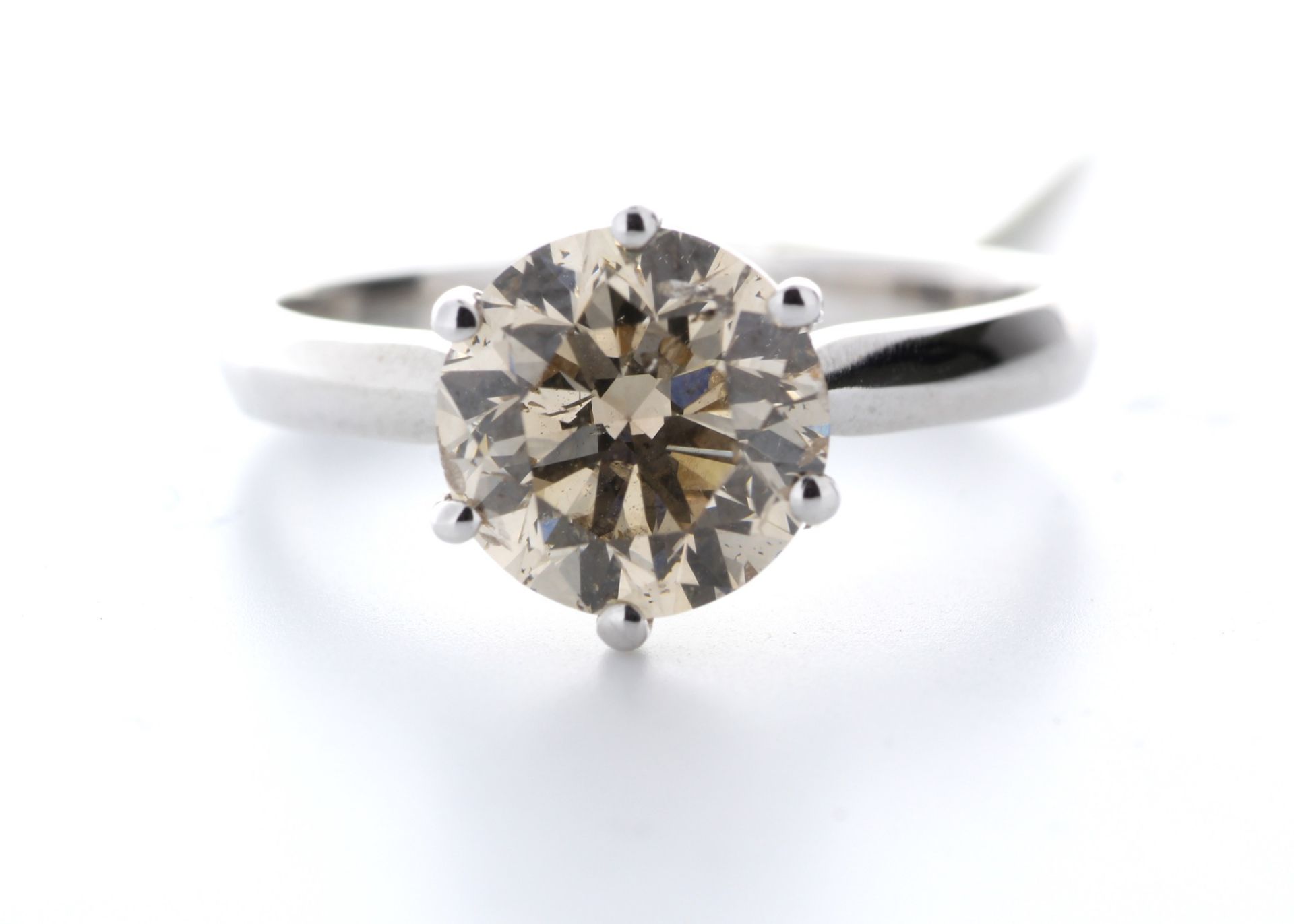Valued by GIE £79,955.00 - 18ct White Gold Single Stone Claw Set Diamond Ring 2.58 Carats - 3103132,