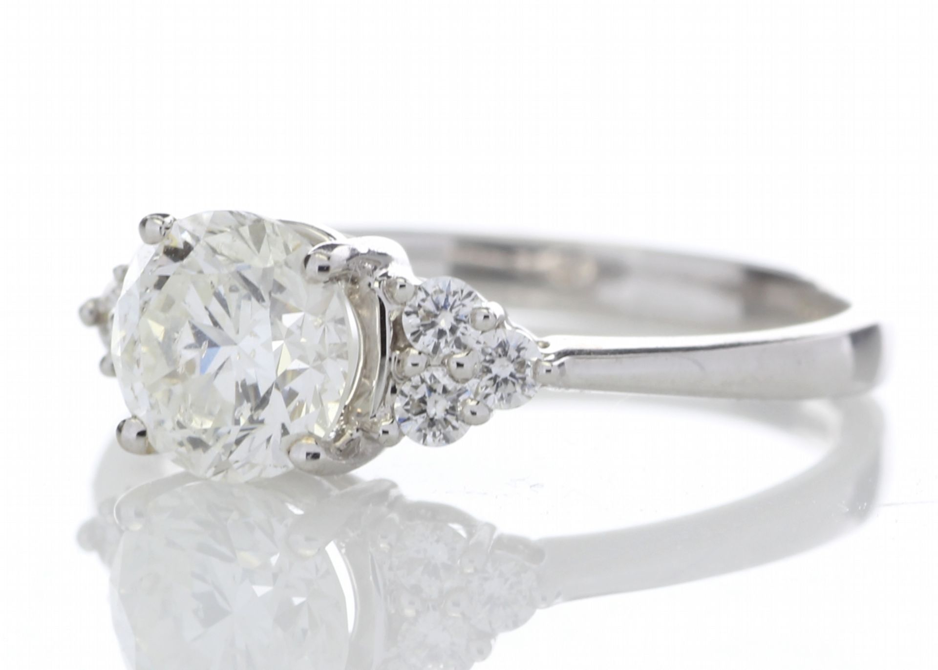 Valued by GIE £59,995.00 - 18ct White Gold Single Stone With Heart Shaped Set Shoulders Diamond Ring - Image 2 of 5