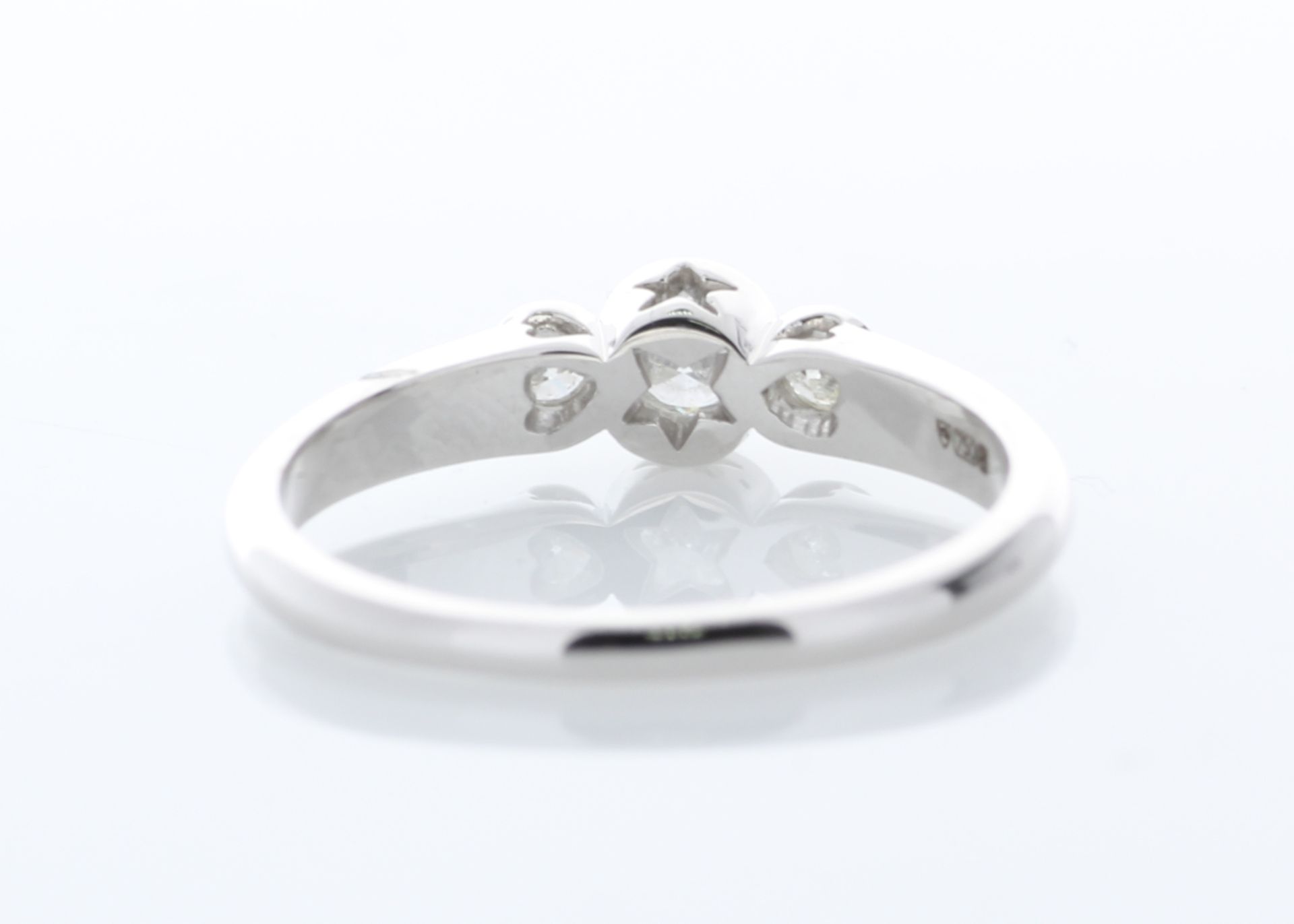 Valued by GIE £9,555.00 - 18ct Three Stone Rub Over Set Diamond Ring 0.33 Carats - 3136004, Colour- - Image 3 of 4