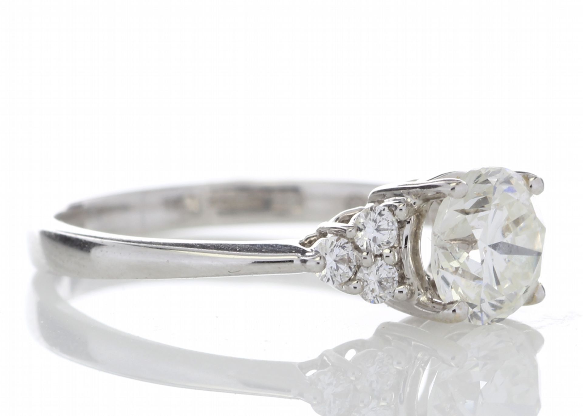 Valued by GIE £59,995.00 - 18ct White Gold Single Stone With Heart Shaped Set Shoulders Diamond Ring - Image 4 of 5