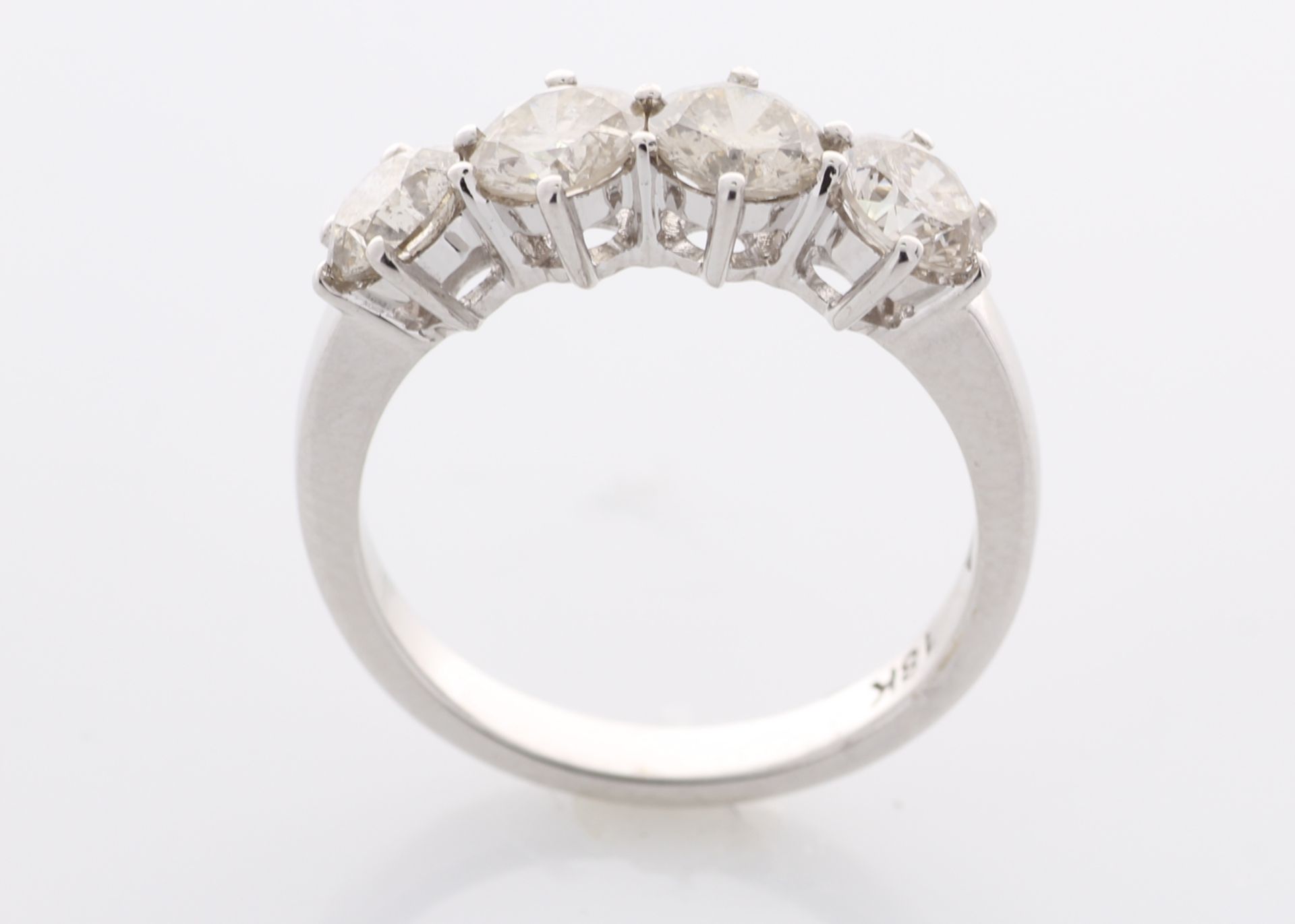 Valued by GIE £21,455.00 - 18ct White Gold Four Stone Claw Set Diamond Ring 2.10 Carats - 3145004,