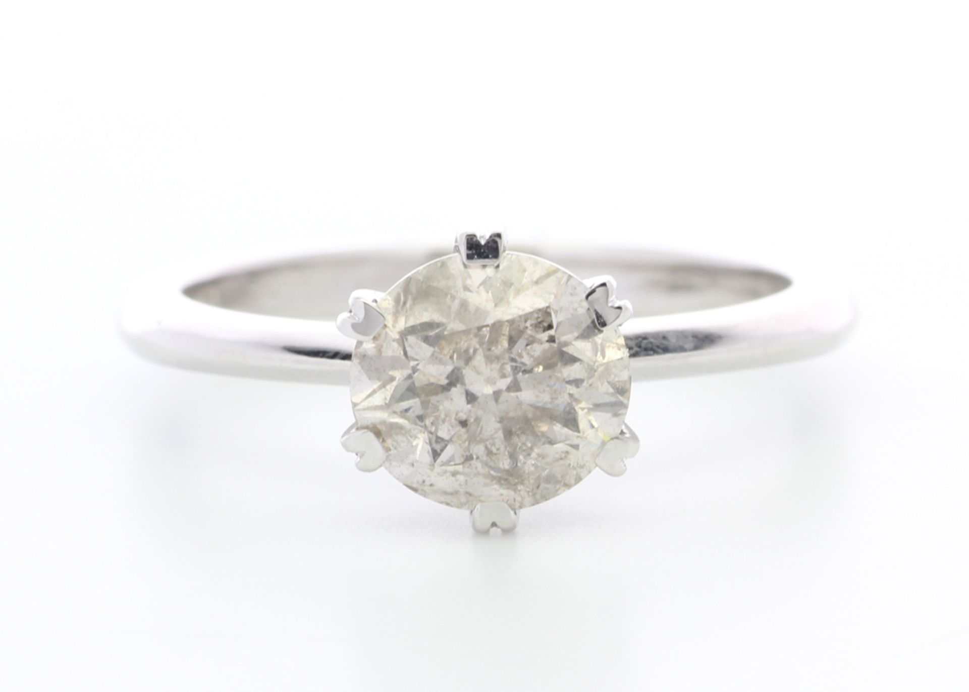 Valued by GIE £27,695.00 - 18ct White Gold Single Stone Claw Set Diamond Ring 1.70 Carats - 3103165,