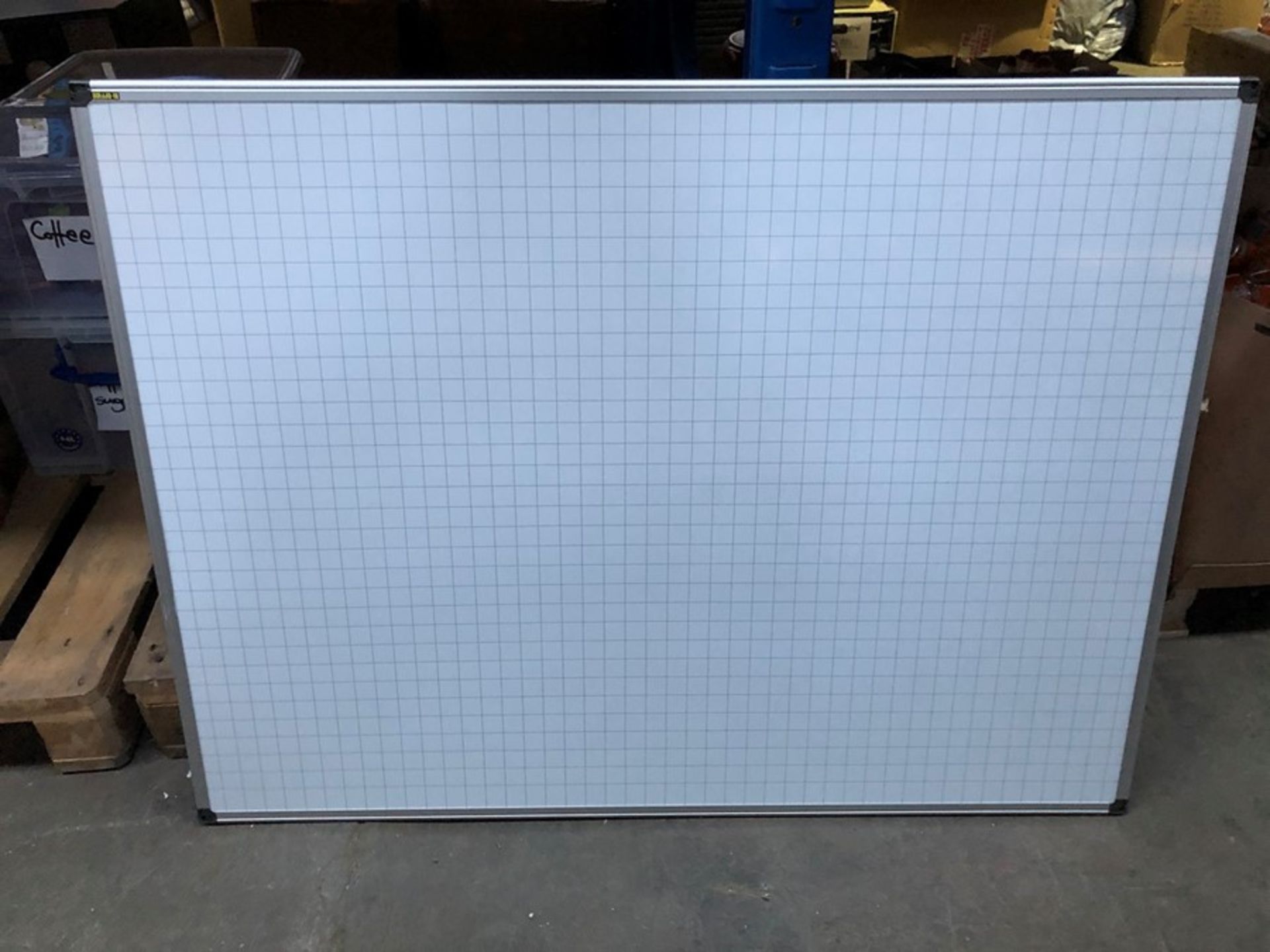1 LARGE BI-OFFICE GRIDLINE WHITE BOARD (PUBLIC VIEWING AVAILABLE)