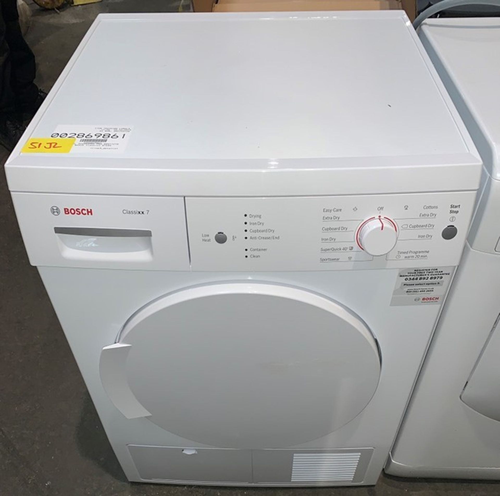 BOSCH CLASSIXX WTE84106GB SENSOR CONDENSER TUMBLE DRYER