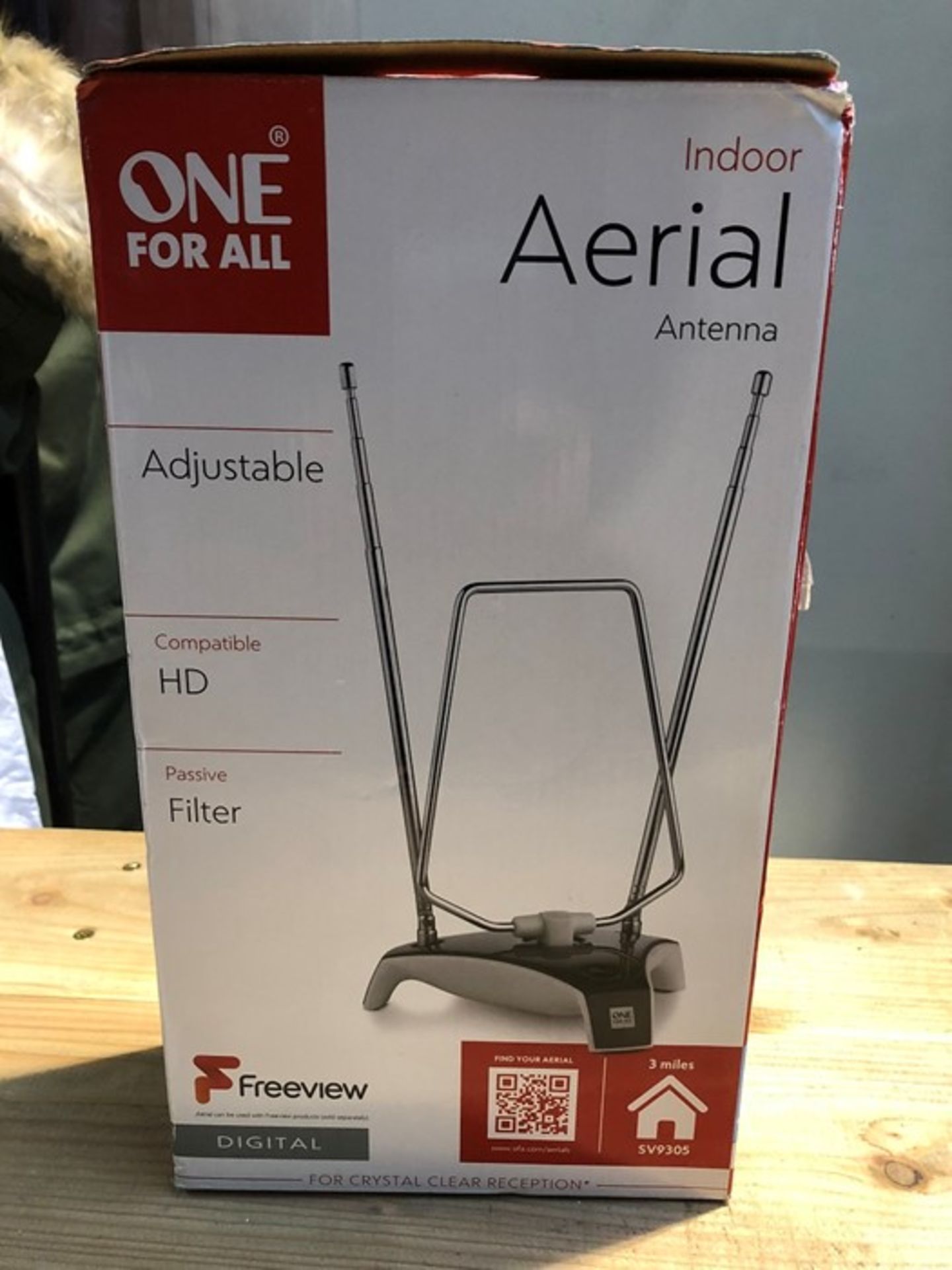 1 BOXED ONE FOR ALL INDOOR HD AERIAL ANTENNA - SV9305 / RRP £31.99 / BL - 9227 (PUBLIC VIEWING
