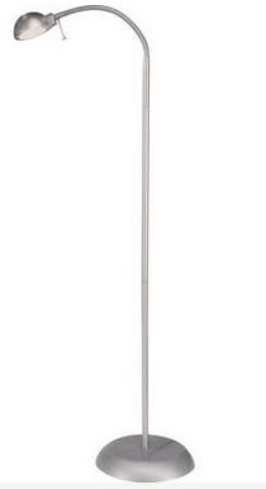 1 BOXED HOME READING LIGHT FLOOR LAMP - SILVER (PUBLIC VIEWING AVAILABLE)