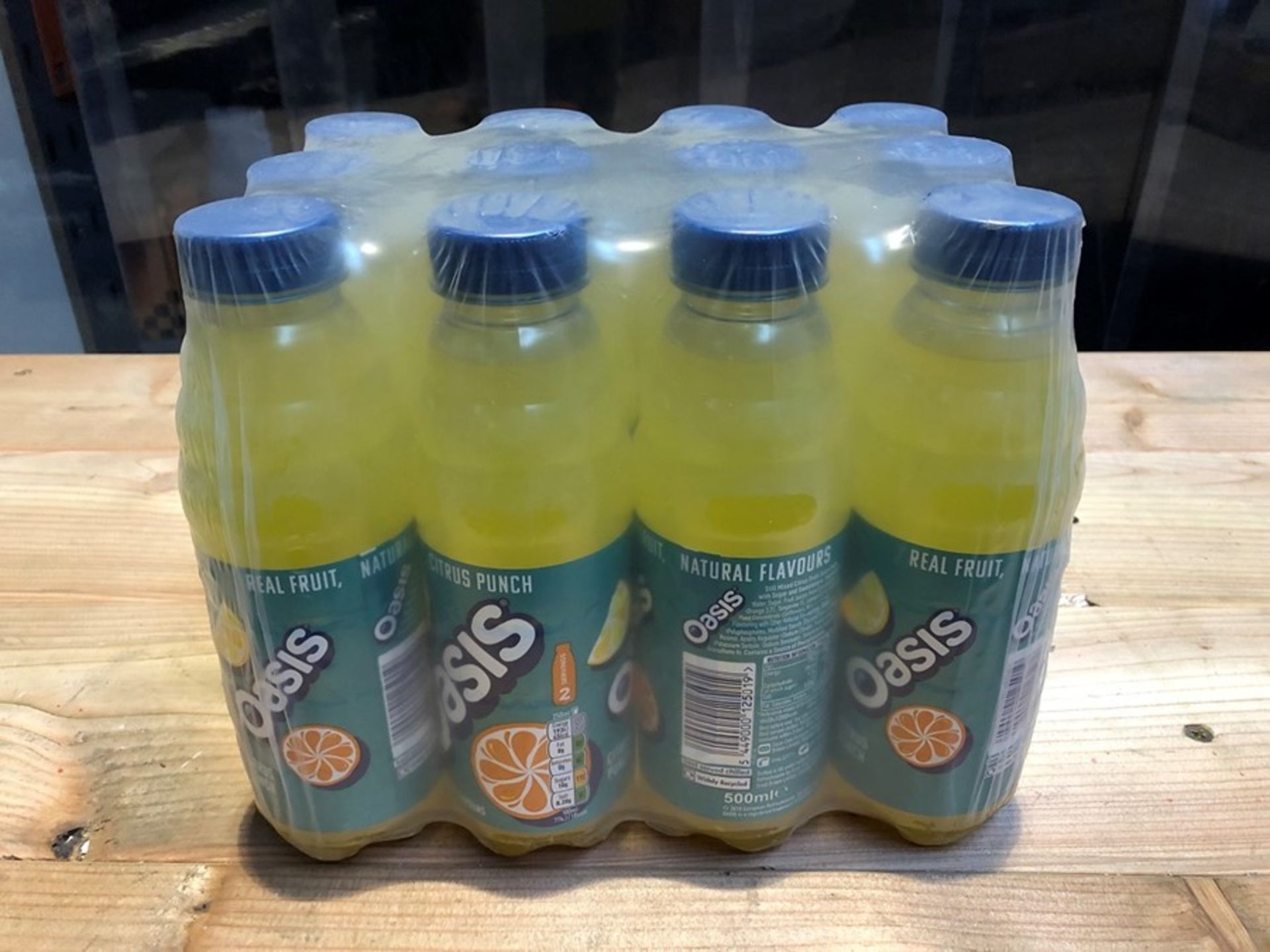 1 BAGGED SET OF 12 BOTTLES OF OASIS CITRUS PUNCH - 500ML PER BOTTLE / BEST BEFORE: 31/12/19 (