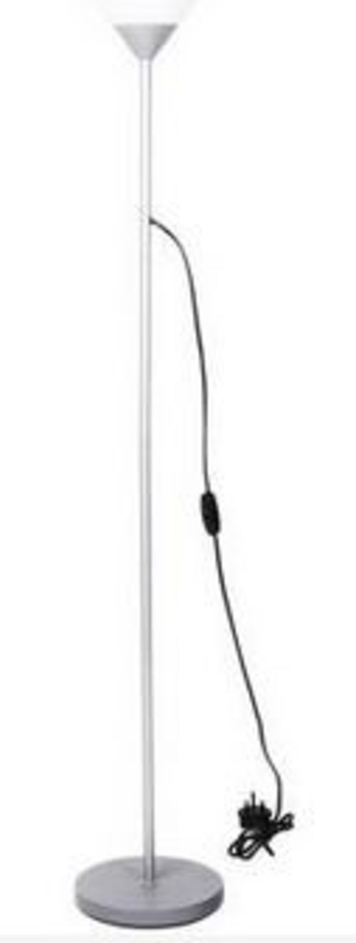 1 BOXED HOME UPLIGHTER FLOOR LAMP - SILVER (PUBLIC VIEWING AVAILABLE)