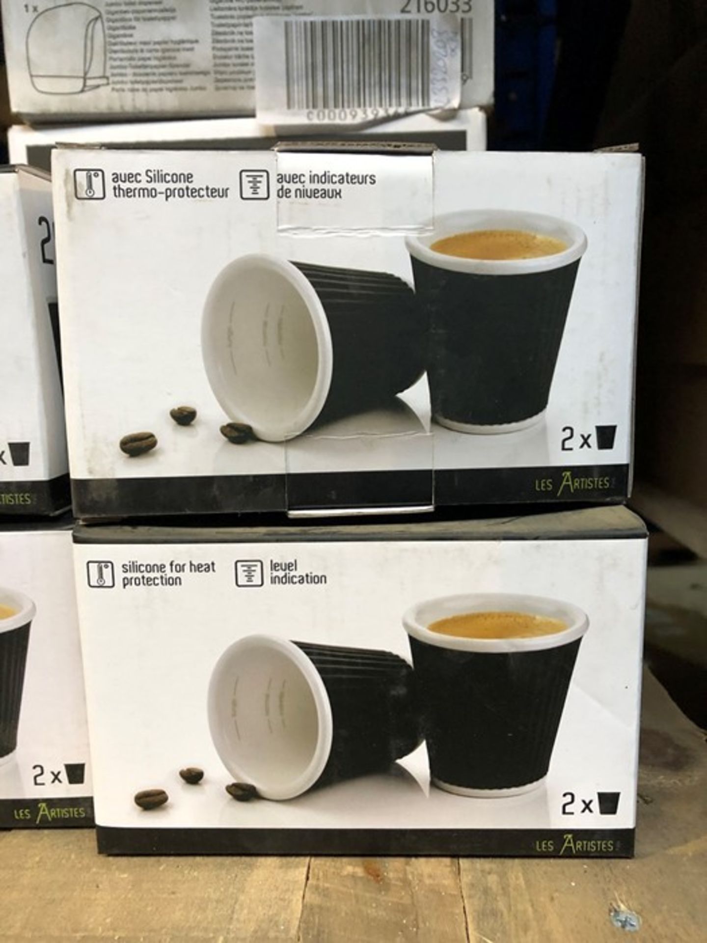 1 LOT TO CONTAIN 2 BOXED LES ARTISTES SETS OF ESPRESSO CUPS - 2 CUPS PER BOX (PUBLIC VIEWING