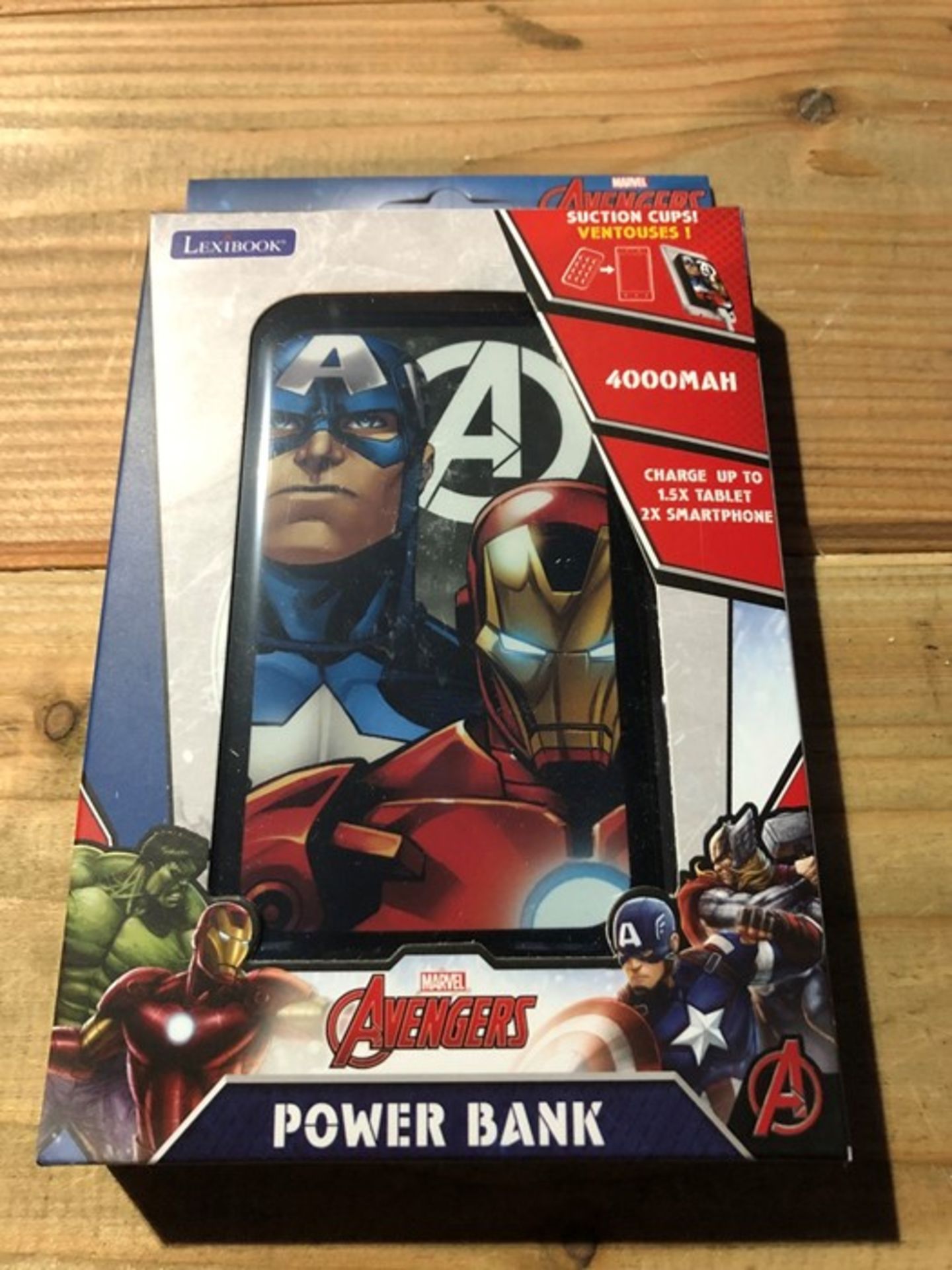 1 BOXED LEXIBOOK AVENGERS POWER BANK (PUBLIC VIEWING AVAILABLE)