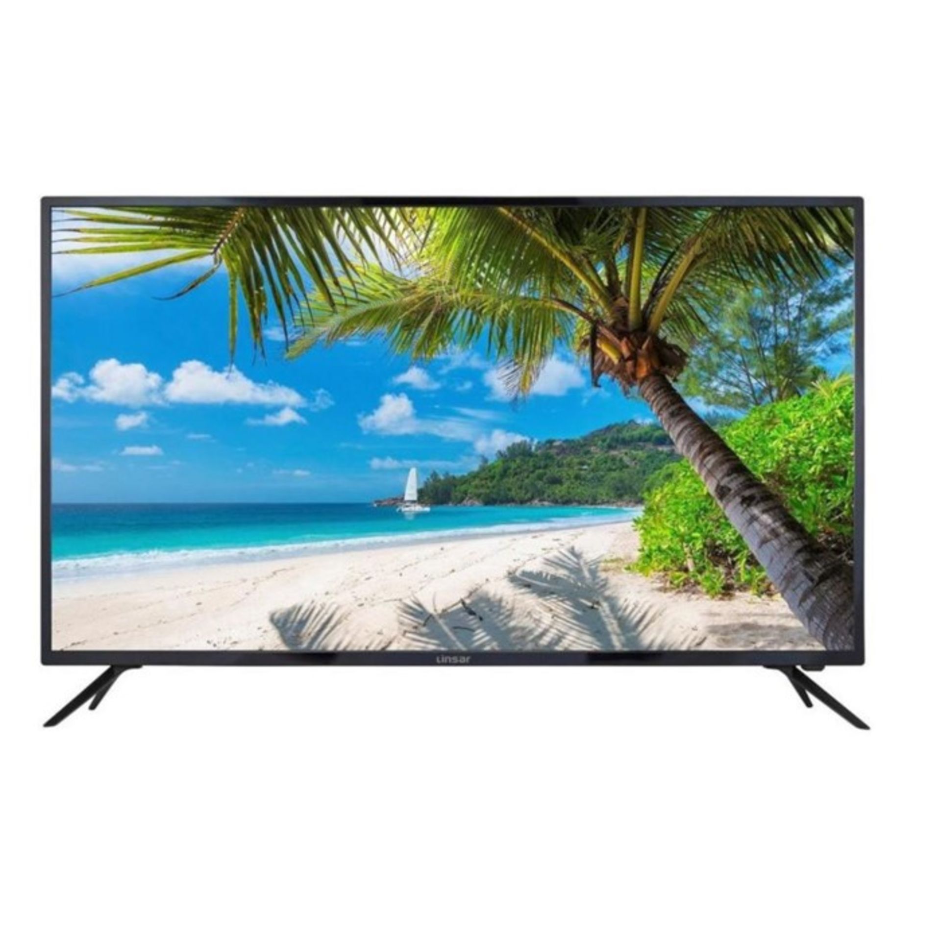 1 TESTED POWERS ON BUT NO PICTURE LINSAR 55UHD520 55" TV / RRP £399 PLEASE NOTE THERE IS NO STAND OR