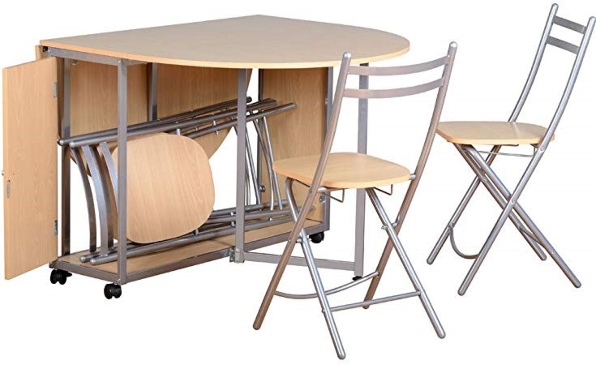 1 WRAPPED BUTTERFLY DINING SET IN BEECH (PUBLIC VIEWING AVAILABLE)