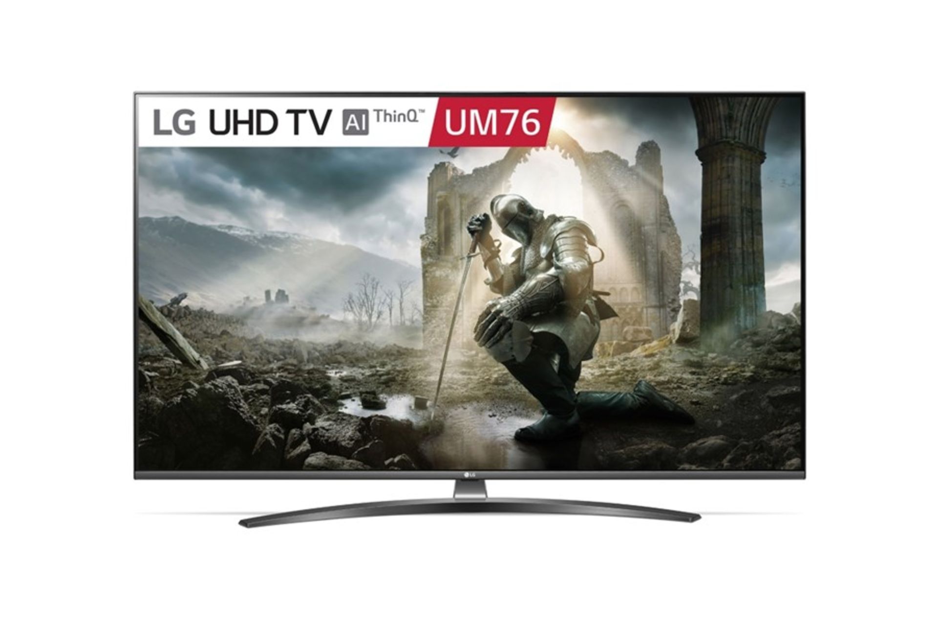 1 BOXED AND UNTESTED LG 55" UHD TV AI THINQ - 55UM74 / DAMAGES TO THE SCREEN / RRP £429.99 (PUBLIC