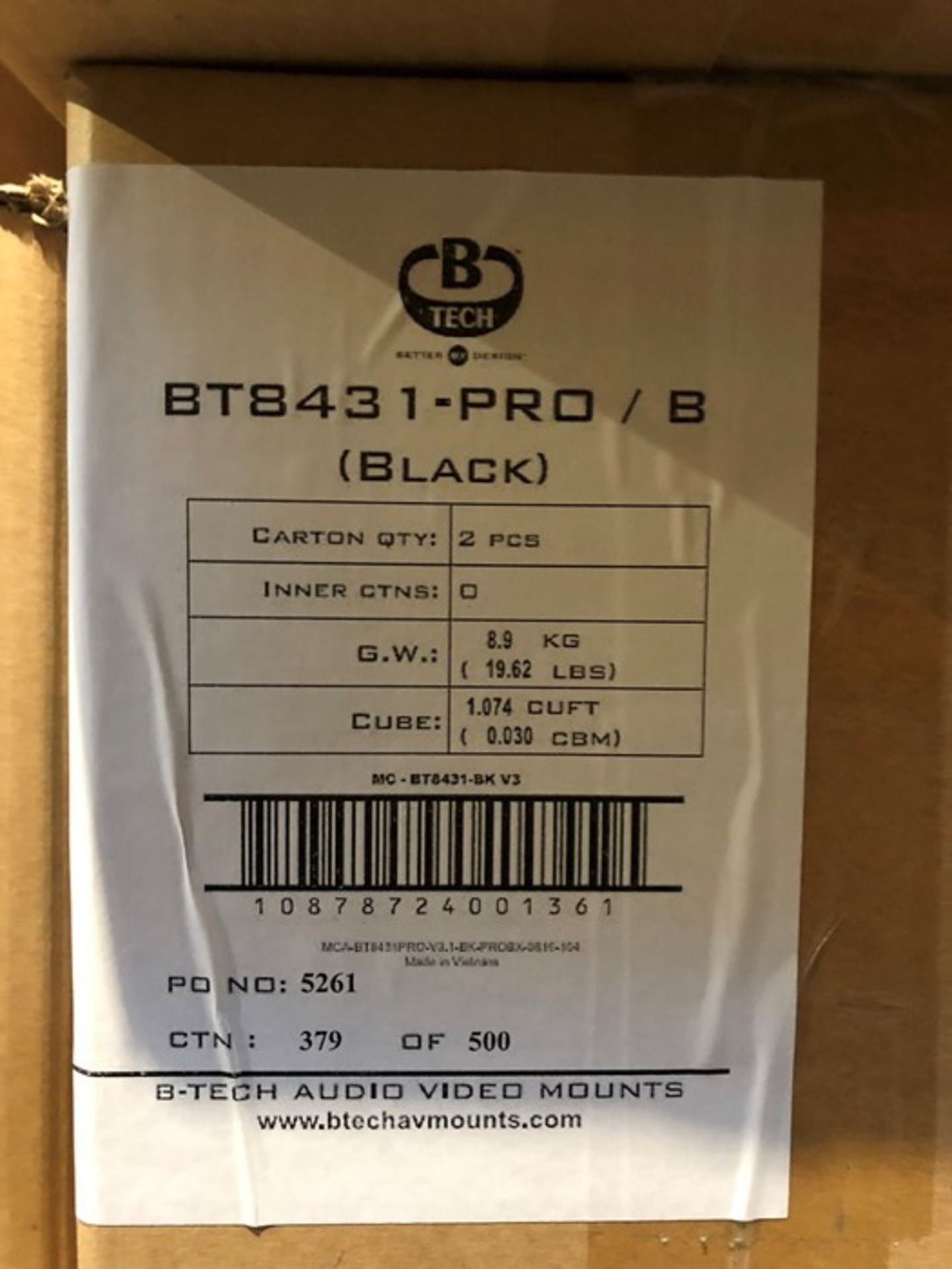 1 LOT TO CONTAIN 2 BOXED TV WALL MOUNTS - BT8431-PRO/B (BLACK) / (PUBLIC VIEWING AVAILABLE)