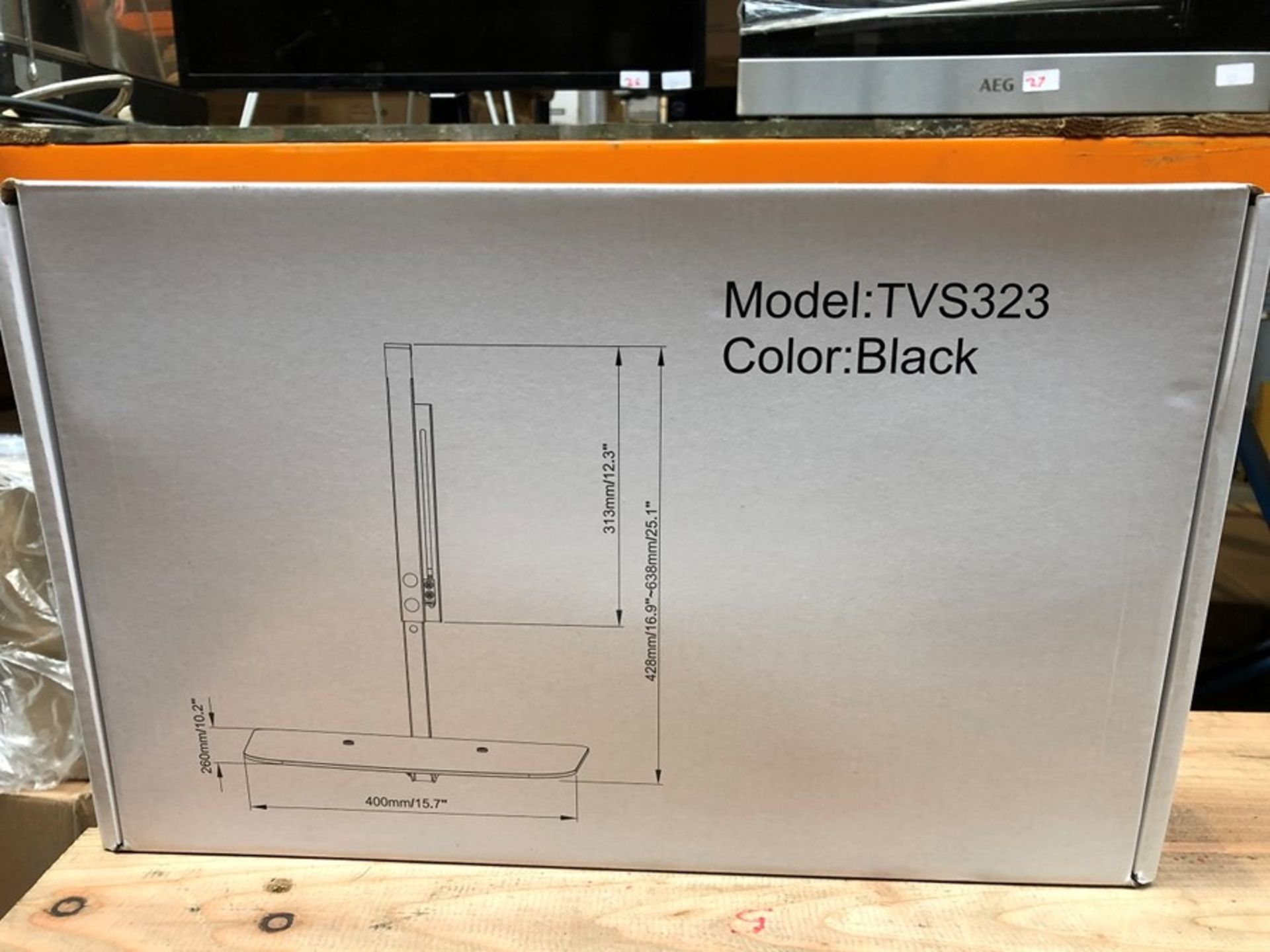 1 BOXED TVS323 TV WALL BRACKET SHELF (PUBLIC VIEWING AVAILABLE)