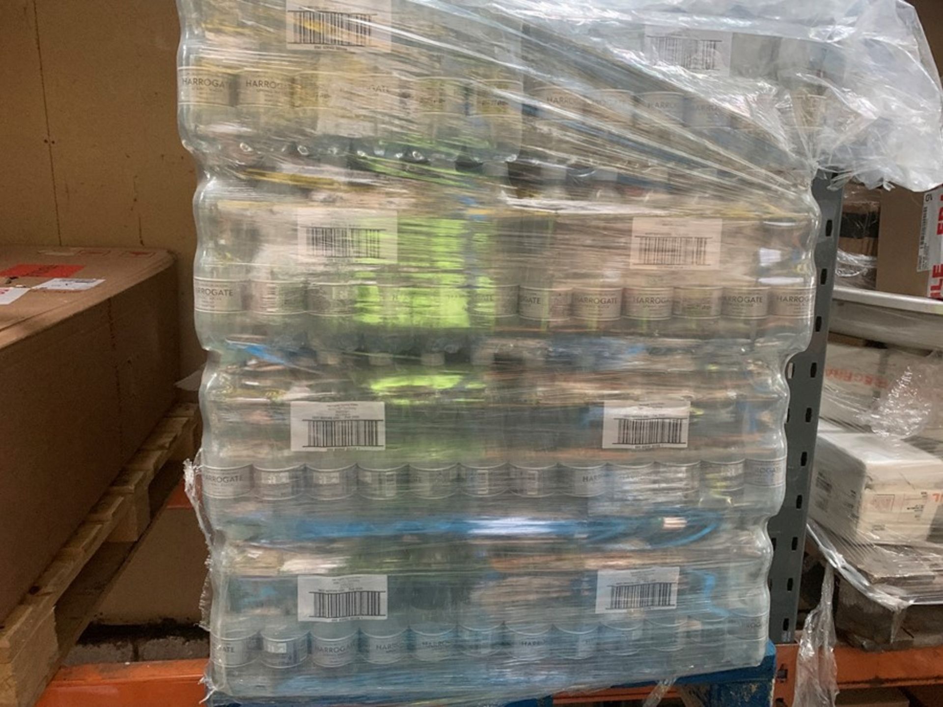 1 LOT TO CONTAIN 40 PACKS OF HARROGATE SPRING SPARKLING WATER / EACH PACK CONTAIN 24 X 500ML BOTTLES