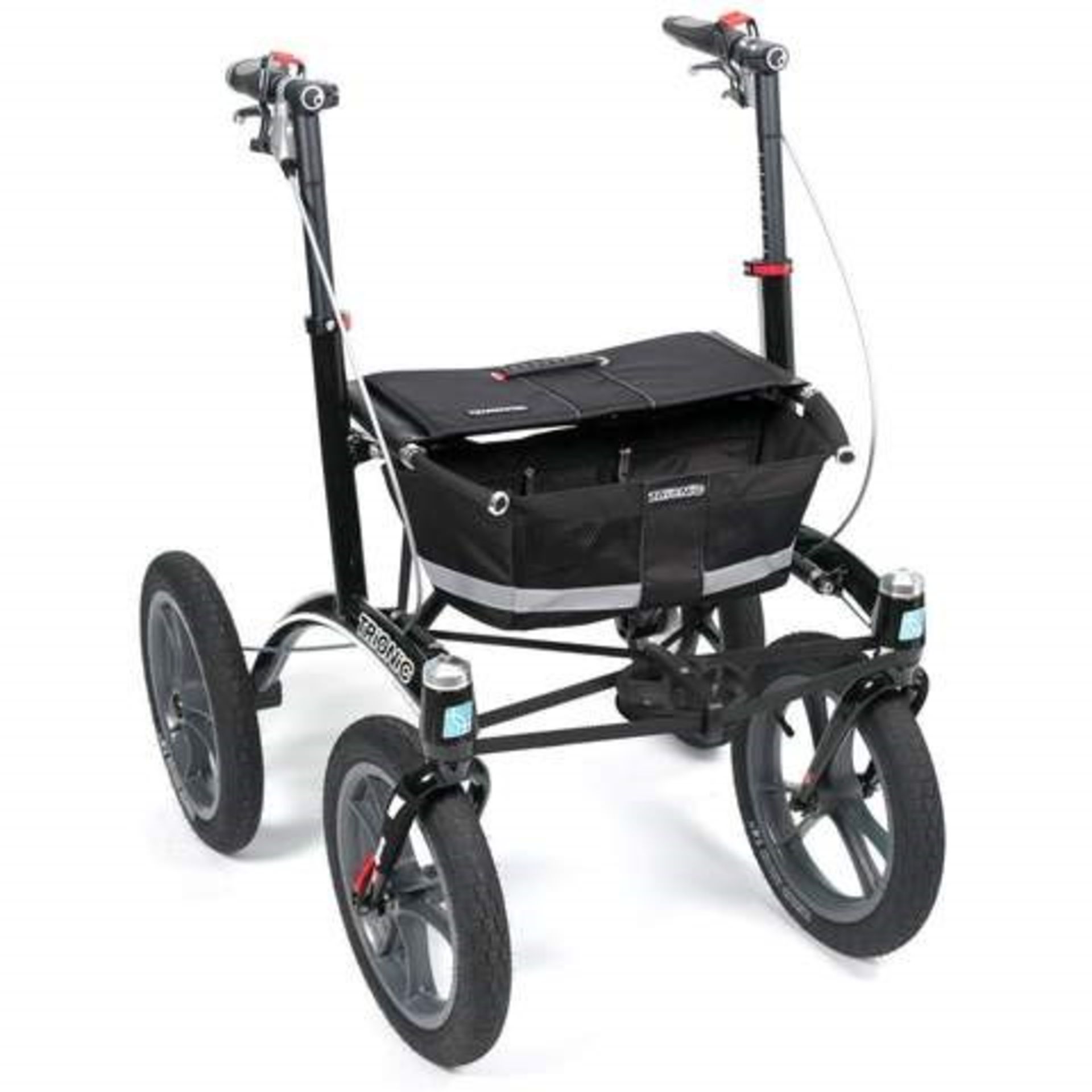 1 BOXED TRIONIC ROLLATOR WALKER 14ER COMBI - BLACK / RRP £910.80 (PUBLIC VIEWING AVAILABLE)