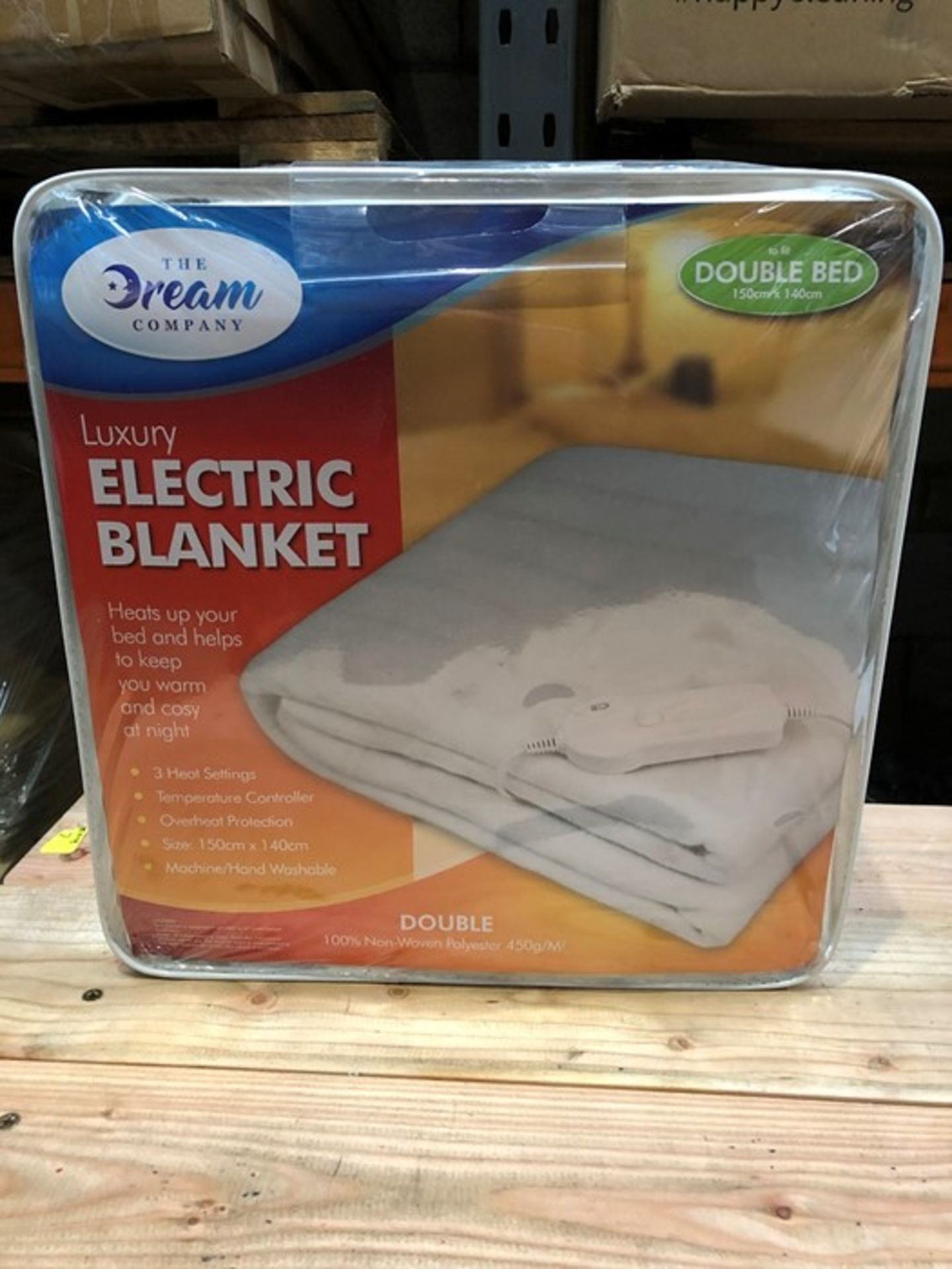 1 BOXED THE DREAM COMPANY LUXURY ELECTRIC BLANKET / SIZE: DOUBLE (PUBLIC VIEWING AVAILABLE)