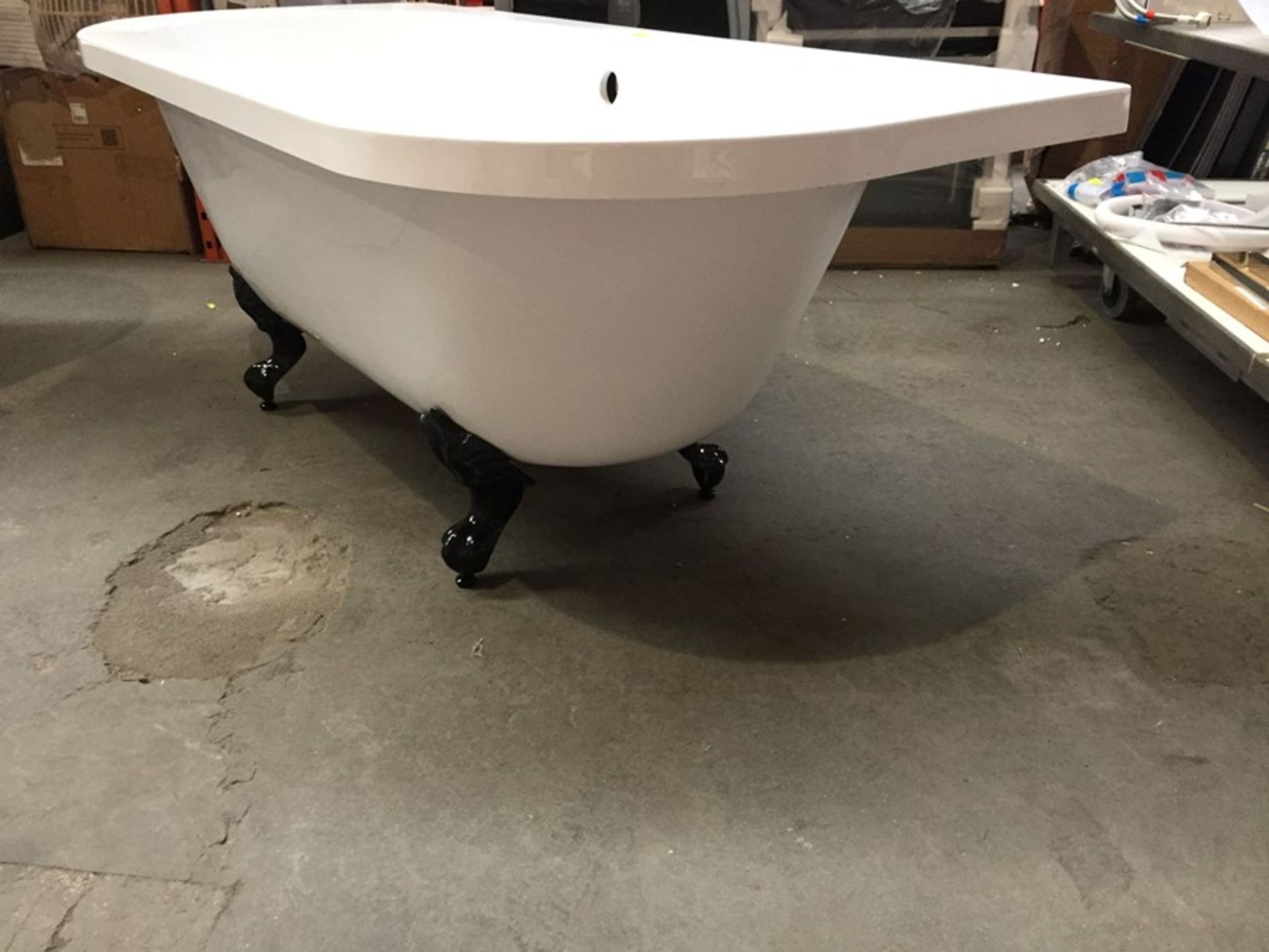 BATHSTORE BELMONT 1700X770 DOUBLE ENDED BACK TO WALL FREE STANDING BATH WITH BALL & CLAWFEET. RRP £