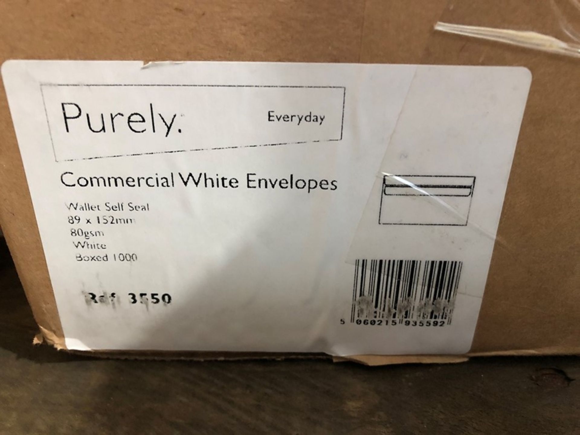 1 BOXED SET TO CONTAIN 1000 PURELY EVERYDAY COMMERCIAL WHITE ENVELOPES (PUBLIC VIEWING AVAILABLE)