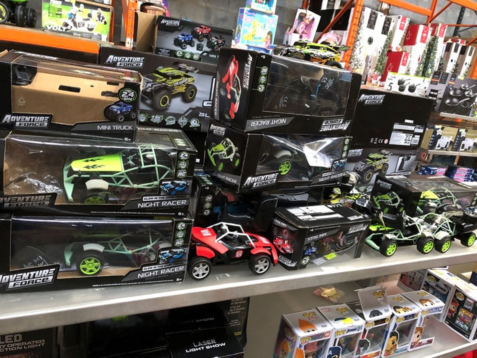 1 LOT TO CONTAIN AN ASSORTMENT OF MIXED ADVENTURE FORCE RC CARS PUBLIC VIEWING AVAILABLE & HIGHLY